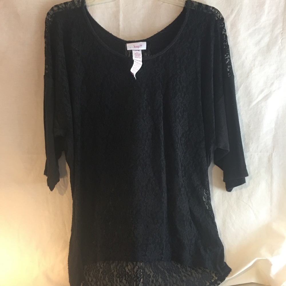 Loop18 Black Lace Over Blouse